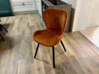 Huddersfield - 160/240cm Extending Dining Table in Black with 4x Copper Bathilda Dining Chairs thumbnail