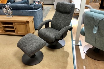- Katia Swivel-Recliner Chair and Flavio Footstool