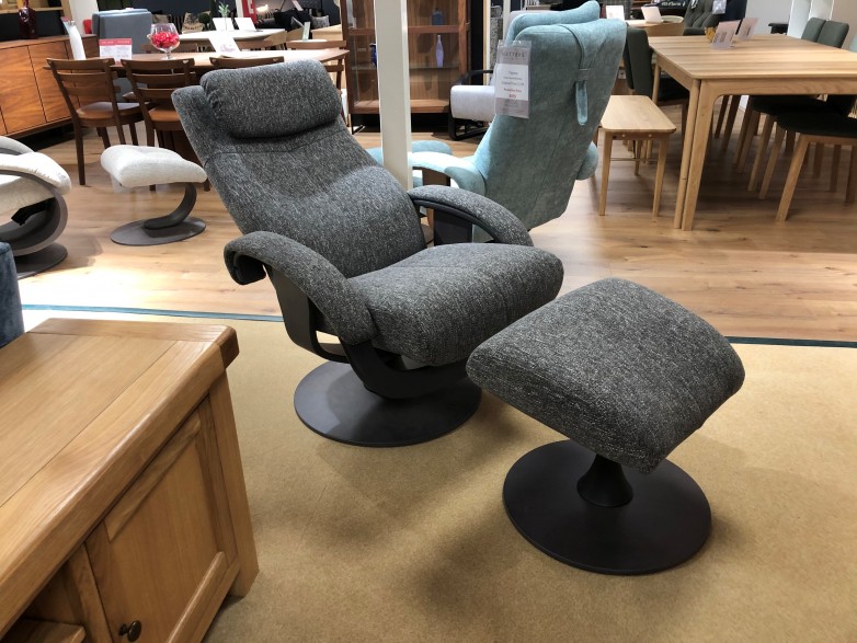 - Katia Swivel-Recliner Chair and Flavio Footstool
