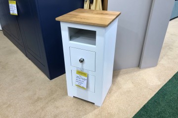 - Modo 2 Drawer Narrow Bedside with Open Shelf and Oak Top