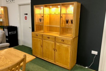 - Windsor 3 Door 3 Drawer High Sideboard with Display Top