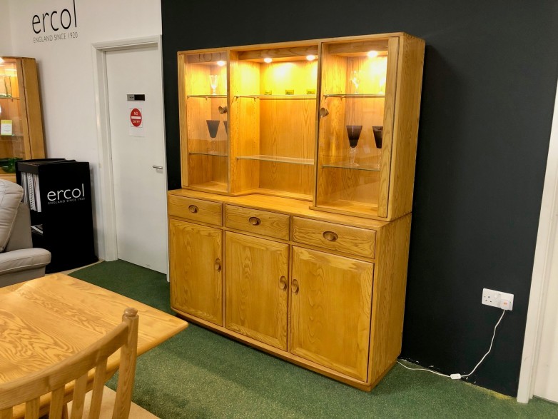 - Windsor 3 Door 3 Drawer High Sideboard with Display Top