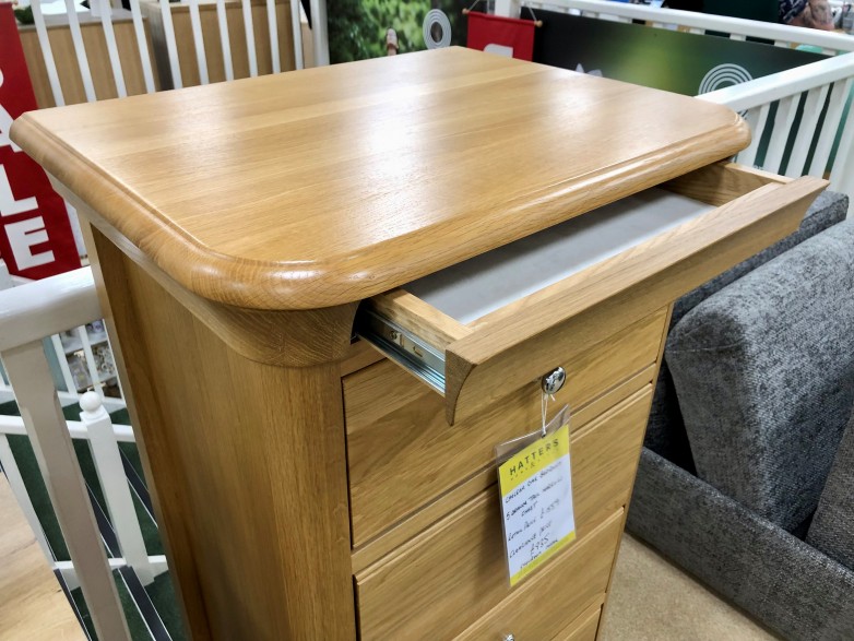 - Chelsea (Oak) Bedroom 5 Drawer Tall Narrow Chest of Drawers