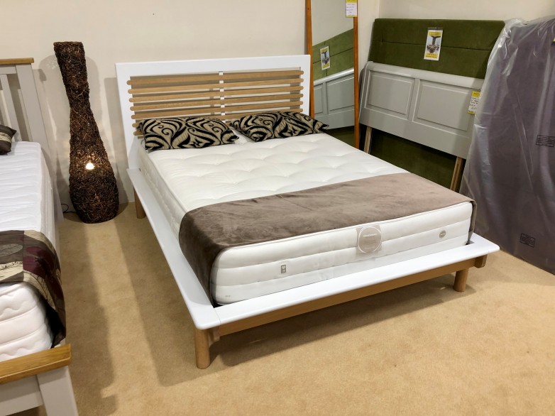 - Hayley Double Size (4'6") Bedframe with Hushabye Natural Backcare 1500 Mattress