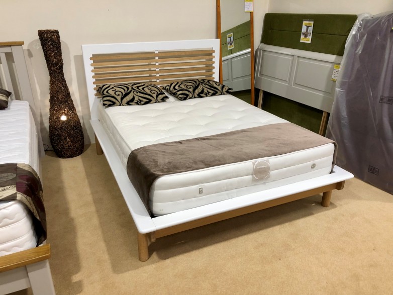 - Hayley Double Size (4'6") Bedframe with Hushabye Natural Backcare 1500 Mattress