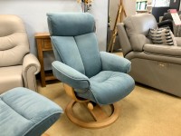 - Ergoform Bergen Standard Swivel-Recliner Chair and Footstool thumbnail