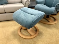 - Ergoform Bergen Standard Swivel-Recliner Chair and Footstool thumbnail