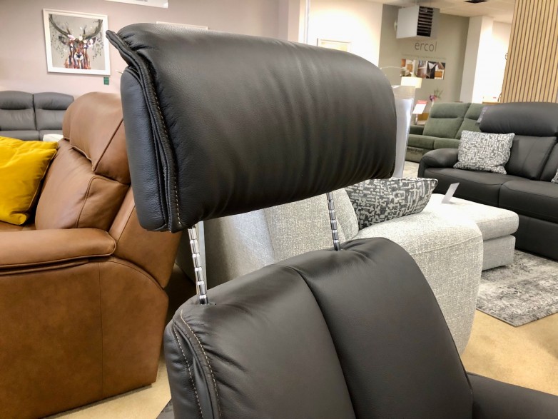 - Ergoform Lund Swivel-Recliner Chair with Footstool in Leather