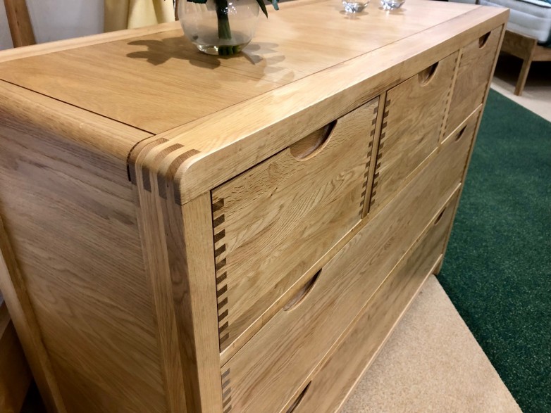 - Bosco Bedroom 5 Drawer Wide Chest