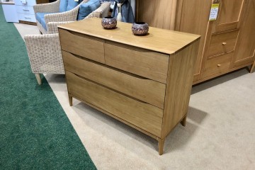 - Rimini Bedroom 4 Drawer Low Wide Chest