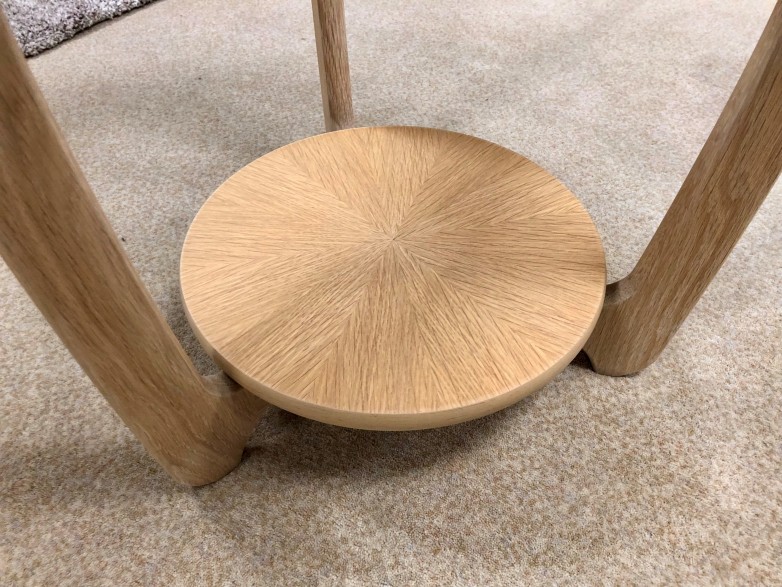 - Shades Circular Glass Top Lamp Table