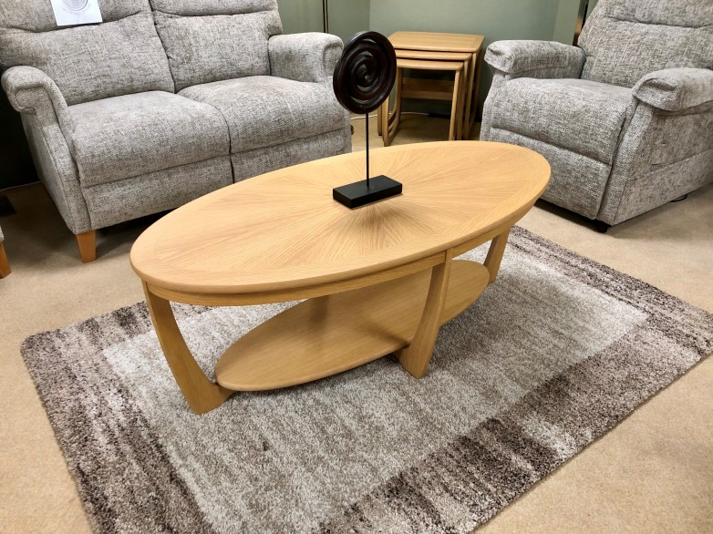 - Shades Oval Sunburst Coffee Table