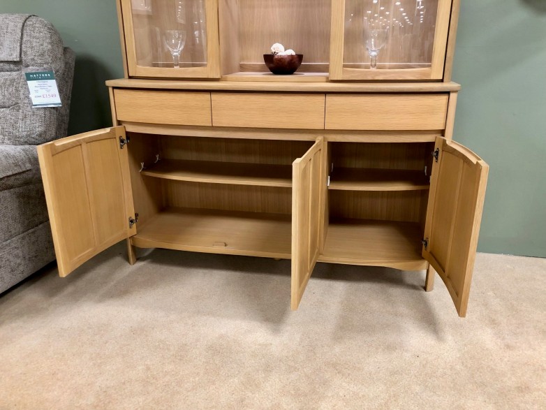 - Shades 3 Door Sideboard with Display Top