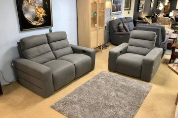 - Cagliari 2-Seater Power-Reclining Sofa and Power-Reclining Armchair in Leather