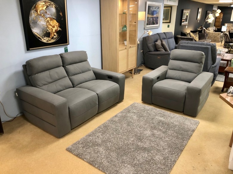 - Cagliari 2-Seater Power-Reclining Sofa and Power-Reclining Armchair in Leather