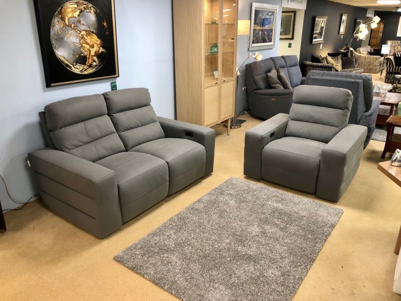 - Cagliari 2-Seater Power-Reclining Sofa and Power-Reclining Armchair in Leather