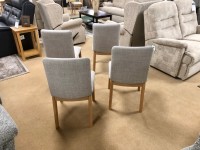 - 4x Upholstered Back Dining Chairs (SM47EMO) thumbnail