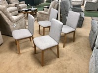 - 4x Upholstered Back Dining Chairs (SM47EMO) thumbnail