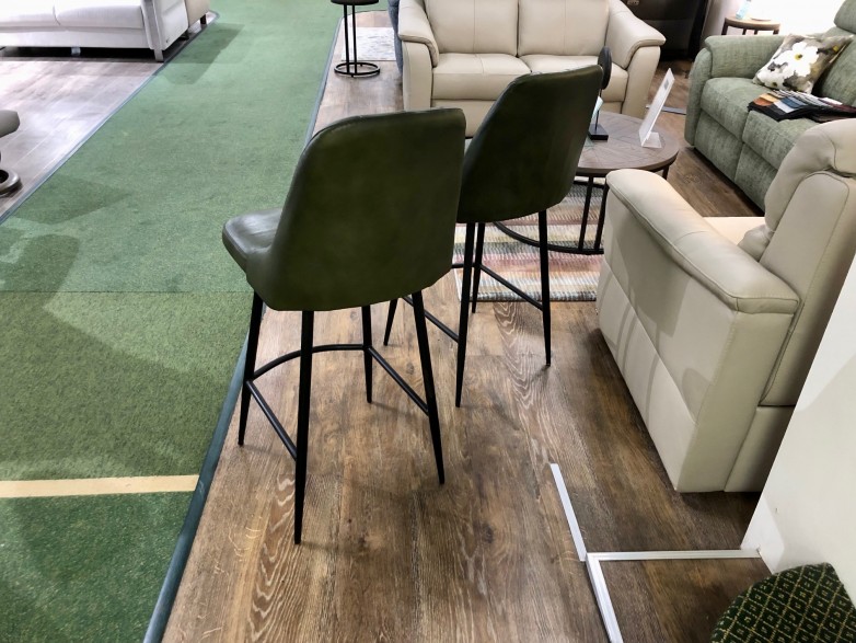 - 2x Walsh Bar Chairs in Leather