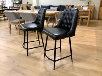 - 2x Walsh Counter Chairs in Leather thumbnail