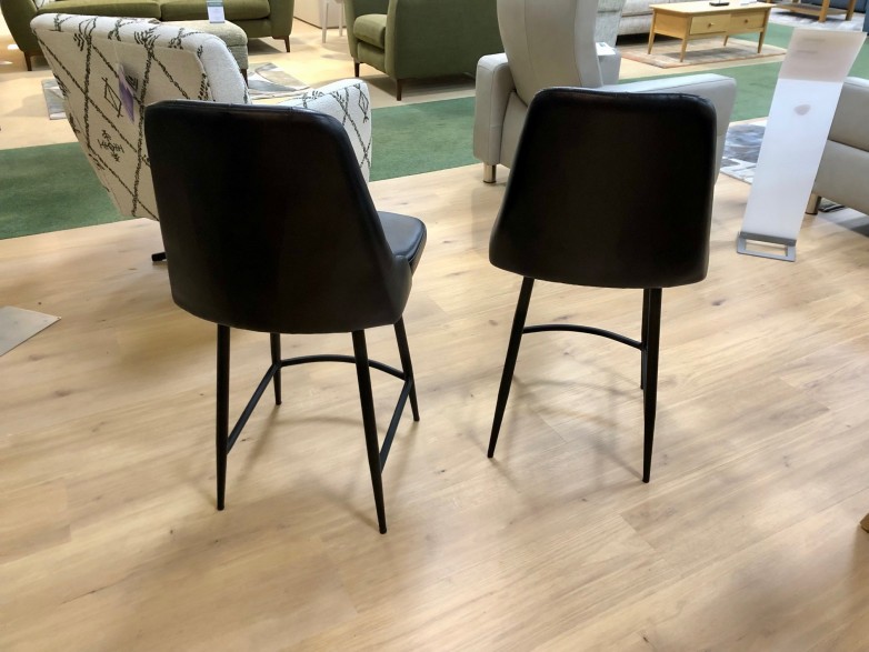 - 2x Walsh Counter Chairs in Leather