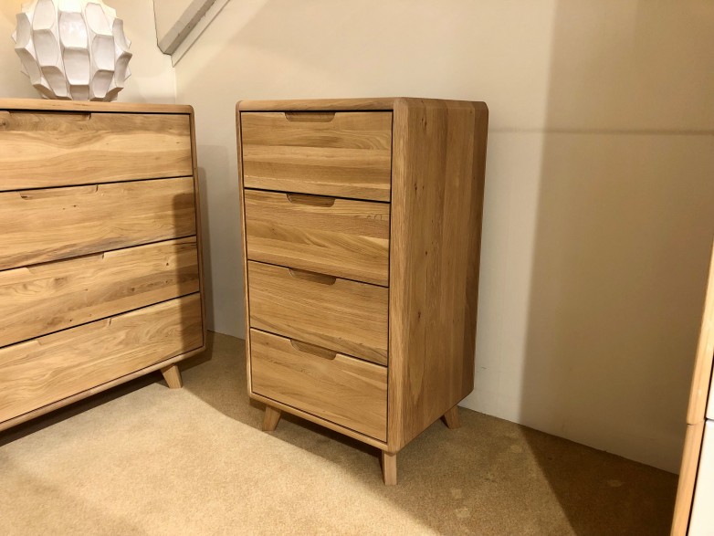 - Lugano Bedroom Slim 4 Drawer Chest