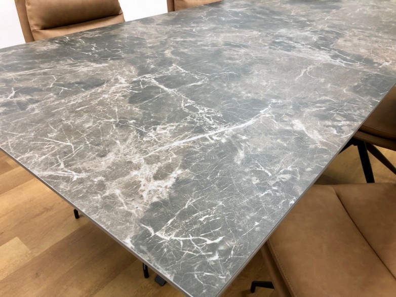 - Jupiter 1400-1800 Extending Dining Table and 4x Bono Swivel Dining Chairs