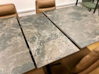 - Jupiter 1400-1800 Extending Dining Table and 4x Bono Swivel Dining Chairs thumbnail