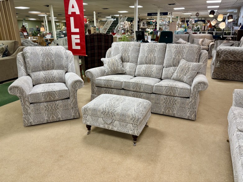- Hamilton 3-Seater Sofa, Armchair and Princess Footstool