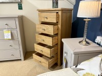 - Thames (Oak) Bedroom 5 Drawer Narrow Chest thumbnail