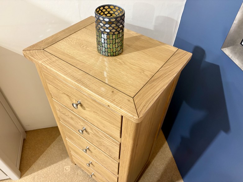 - Thames (Oak) Bedroom 5 Drawer Narrow Chest