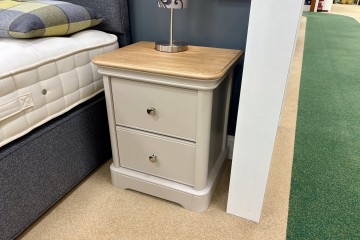 - Chartwell Bedroom Large 2 Drawer Bedside with Oak Top