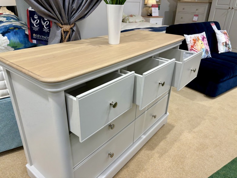 - Chartwell Bedroom 3 + 4 Wide Chest with Oak Top