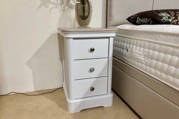 - Chartwell Bedroom 3 Drawer Small Bedside with Oak Top