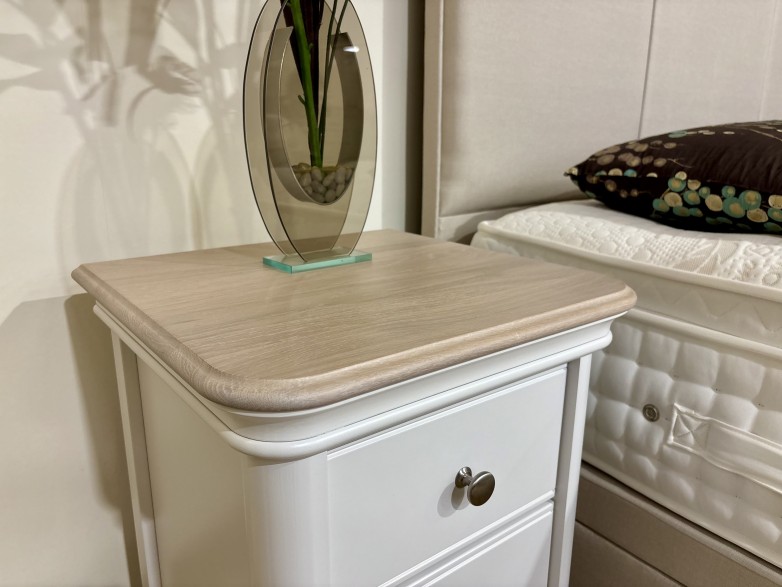 - Chartwell Bedroom 3 Drawer Small Bedside with Oak Top