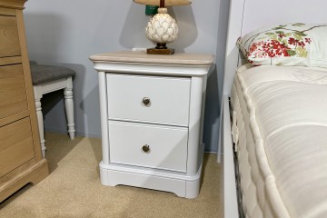 - Chartwell Bedroom Large 2 Drawer Bedside with Oak Top