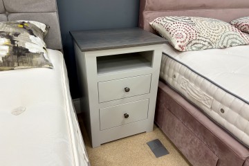 - Modo 25 Bedroom 2-Drawer Open Shelf Bedside with Oak Top