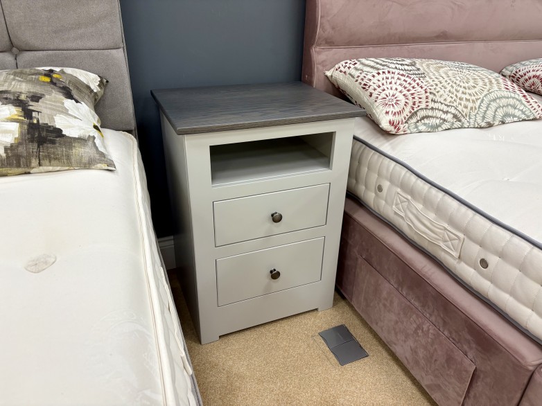 - Modo 25 Bedroom 2-Drawer Open Shelf Bedside with Oak Top