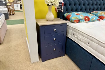 - Modo 25 Bedroom 3-Drawer Wide Bedside with Oak Top