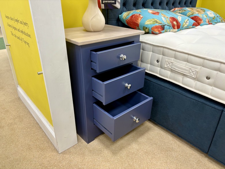 - Modo 25 Bedroom 3-Drawer Wide Bedside with Oak Top