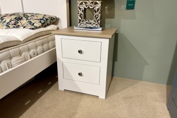 - Modo 25 Bedroom 2 Drawer Wide Bedside with Oak Top