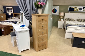- Melbury Bedroom 5-Drawer Narrow Chest