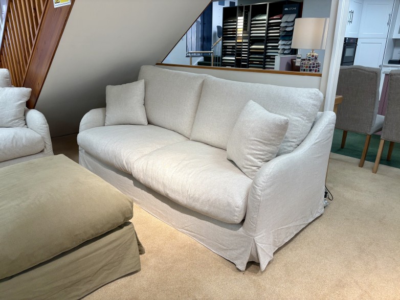 - Corfu Loose Cover Large Sofa, Armchair and Footstool (Additional Set of Covers Included)