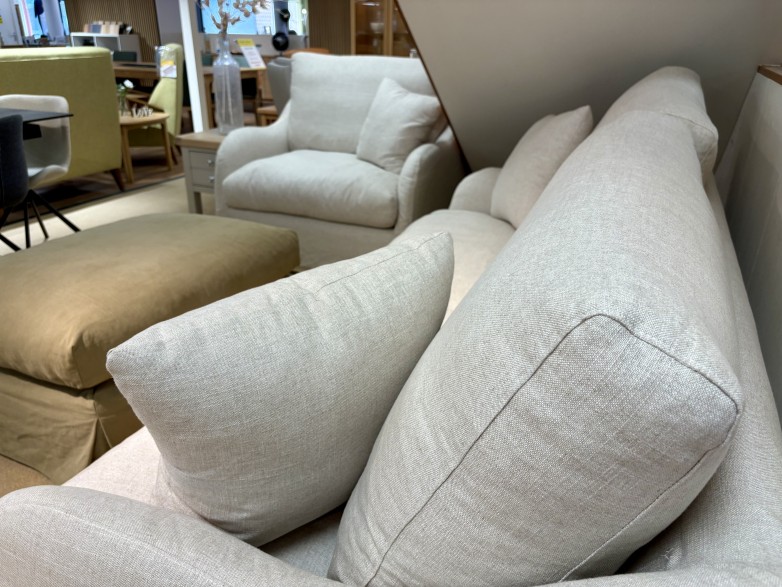 - Corfu Loose Cover Large Sofa, Armchair and Footstool (Additional Set of Covers Included)