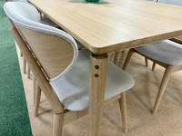 - Aeris Dining Table (with 1x Extension Leaf and Storage Tray) and 6x Cor Dining Chairs thumbnail