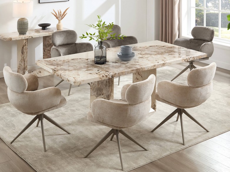 - Lunar (Mottled Mocha) Dining Collection