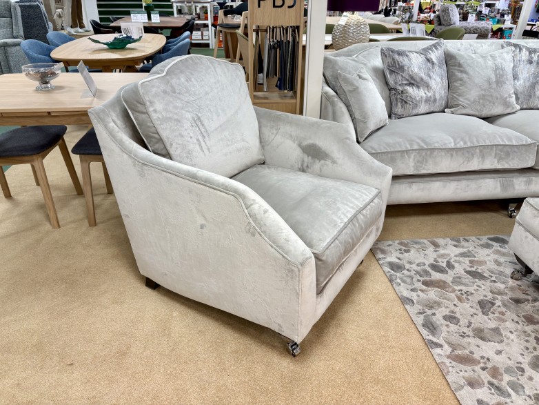 - Hockley 3-Seater Pillow-Back Sofa, Armchair and Footstool