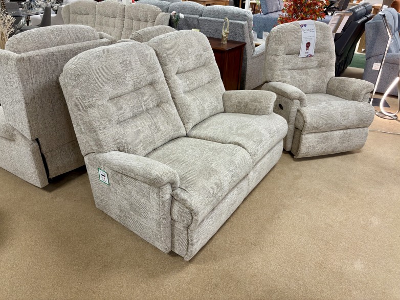 - Keswick Standard 2-Seater Sofa and Power-Reclining Armchair