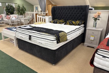 - Mayfair Kingsize (5ft) 7000 Pillow-Top with 2 Drawer Set and Winged Headboard