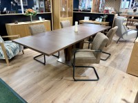 - Extending Dining Table in Lacquered Walnut (SM37N) with 4x Adele Dining Chairs thumbnail